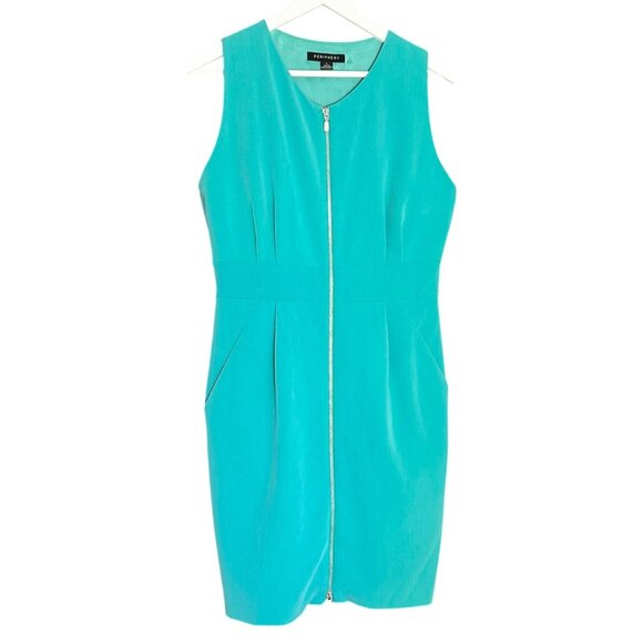 Periphery Green Sleeveless Dress | Size 8 - Picture 1 of 7